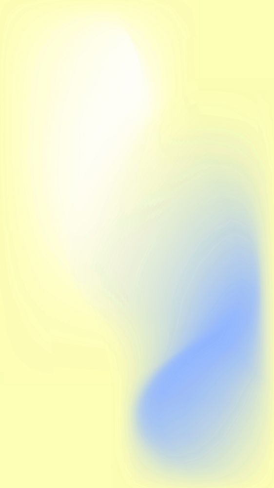 Gradient blur yellow blue phone wallpaper vector