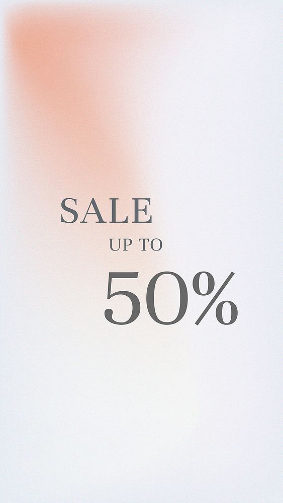 Sale up to 50% advertisement vector banner gradient blur template