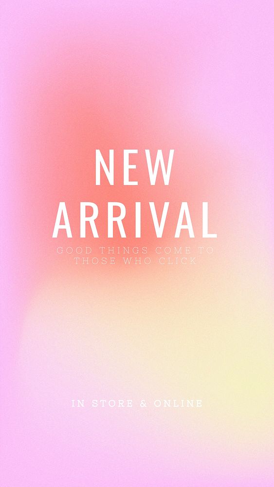 New arrival marketing banner pink gradient blur template vector