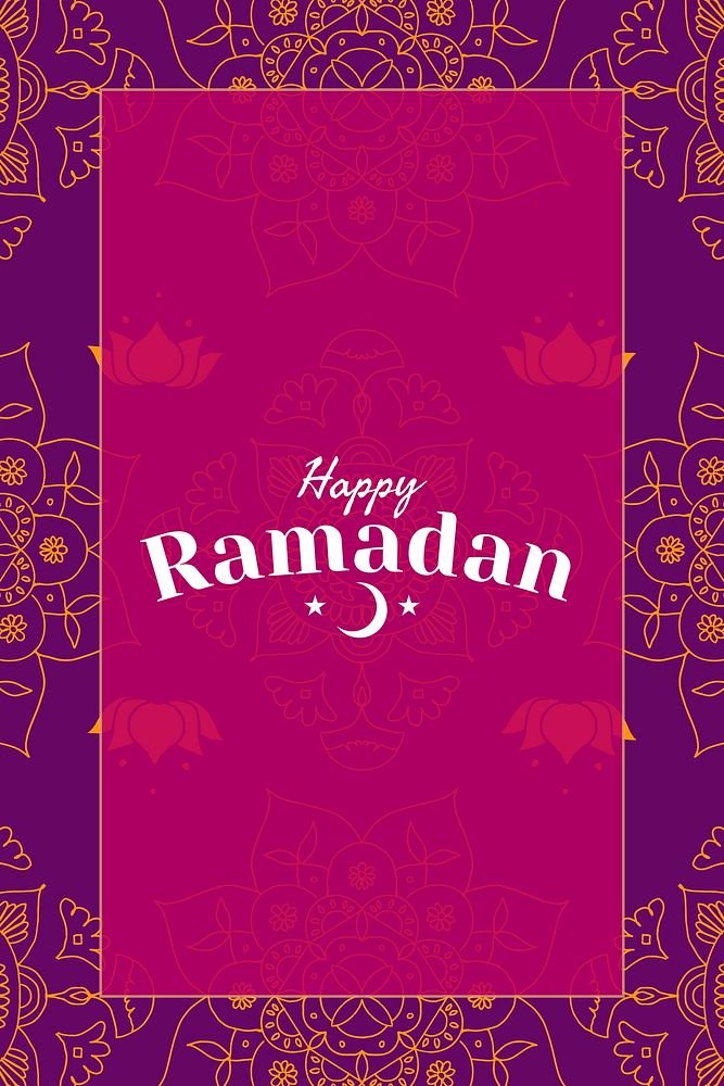 Happy Ramadan festival social template vector
