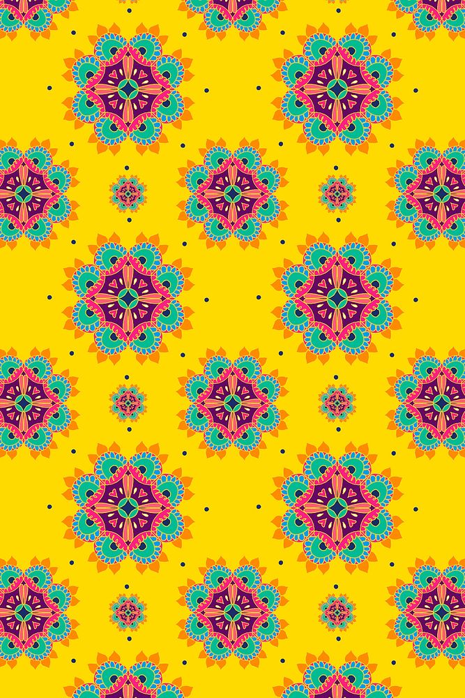 Diwali Indian mandala vector pattern background