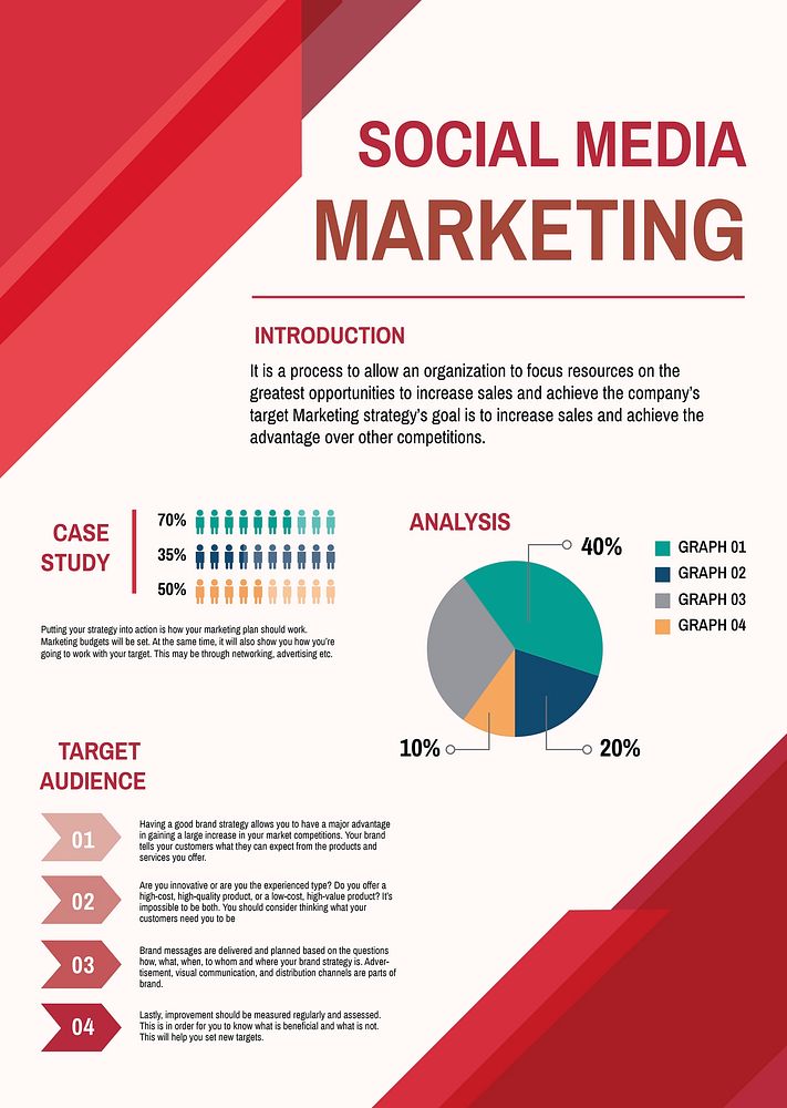 Social media marketing poster editable template vector