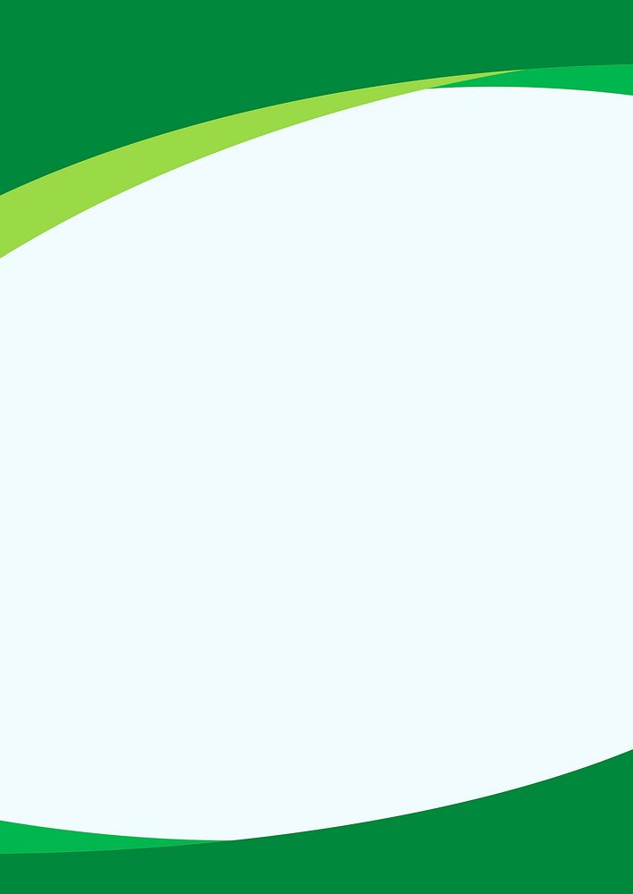 Green curve border background with design space
