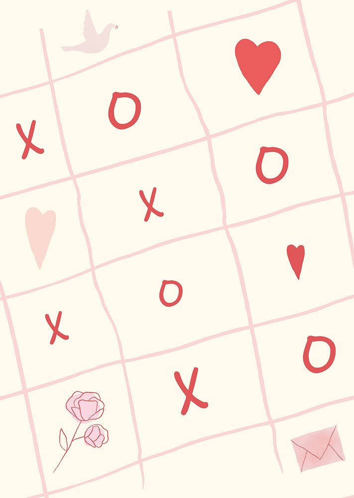 Valentine&rsquo;s day poster template psd xoxo