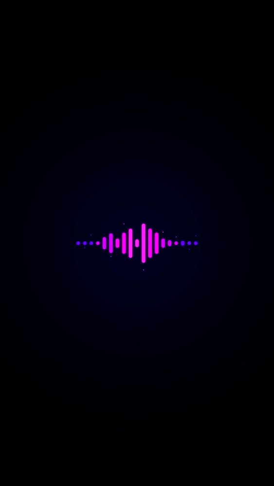Virtual assistant icon vector recording sound waves on screen