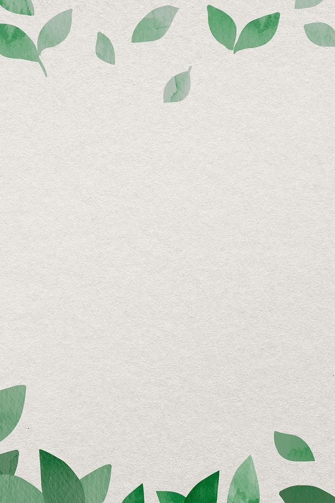 Leaf frame psd in watercolor green