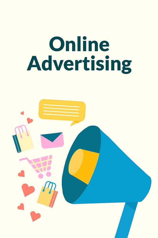 Editable online advertising template vector in flat design for social media post