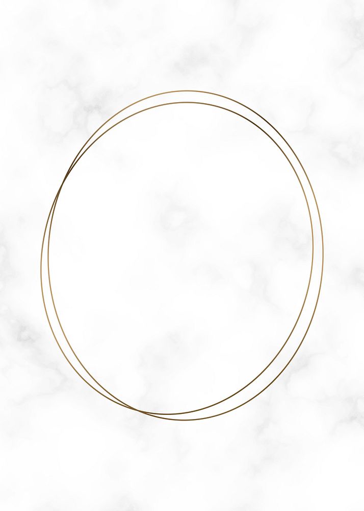 Golden round frame template vector