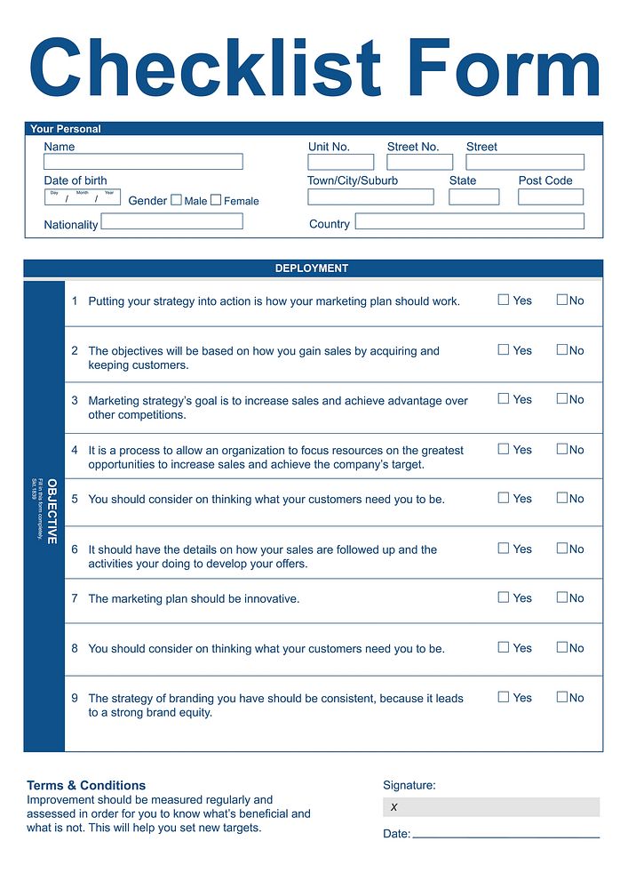 Illustration of checklist form vector