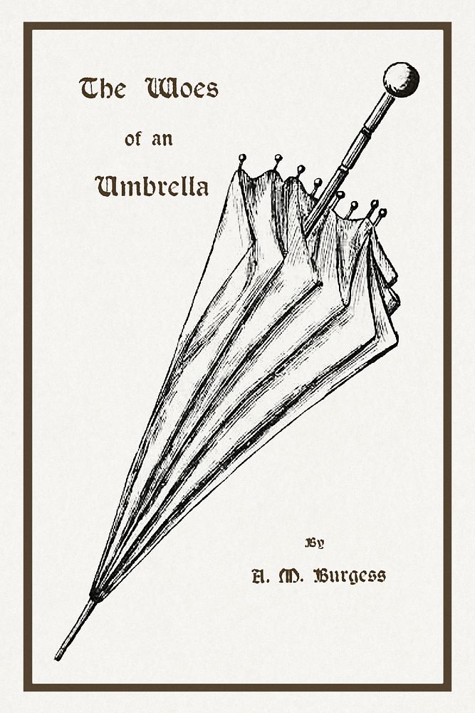 Vintage hand drawn umbrella design element