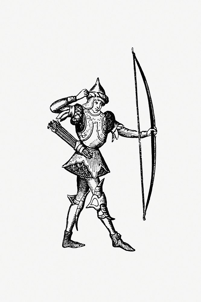 Prince's archer from Les Chroniqueurs de l'Histoire de France Depuis les Origines Jusqu'au XVIe Siècle (1884) published by…
