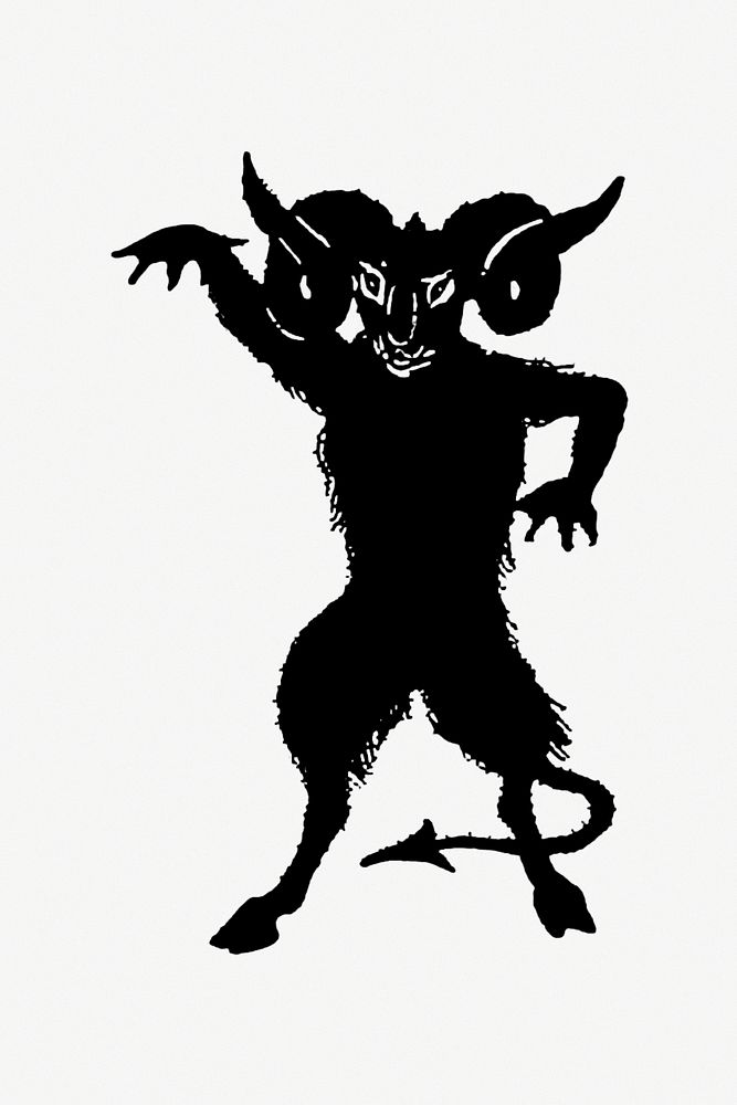 Demon silhouette from Mr.Grant Allen's New Story Michael's Crag With Marginal Illustrations in Silhouette, etc published by…
