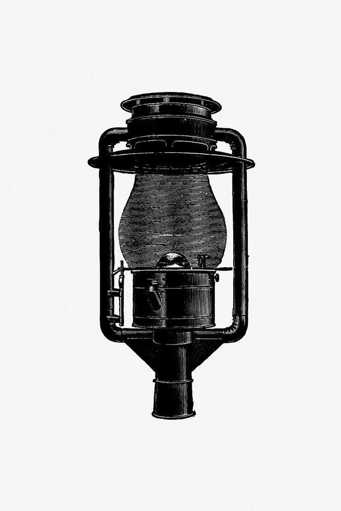 Drawing of a street lantern