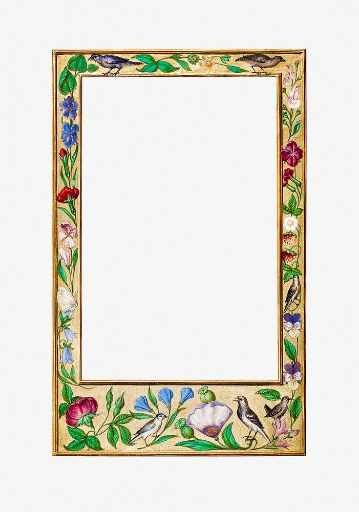 Drawing of a floral frame