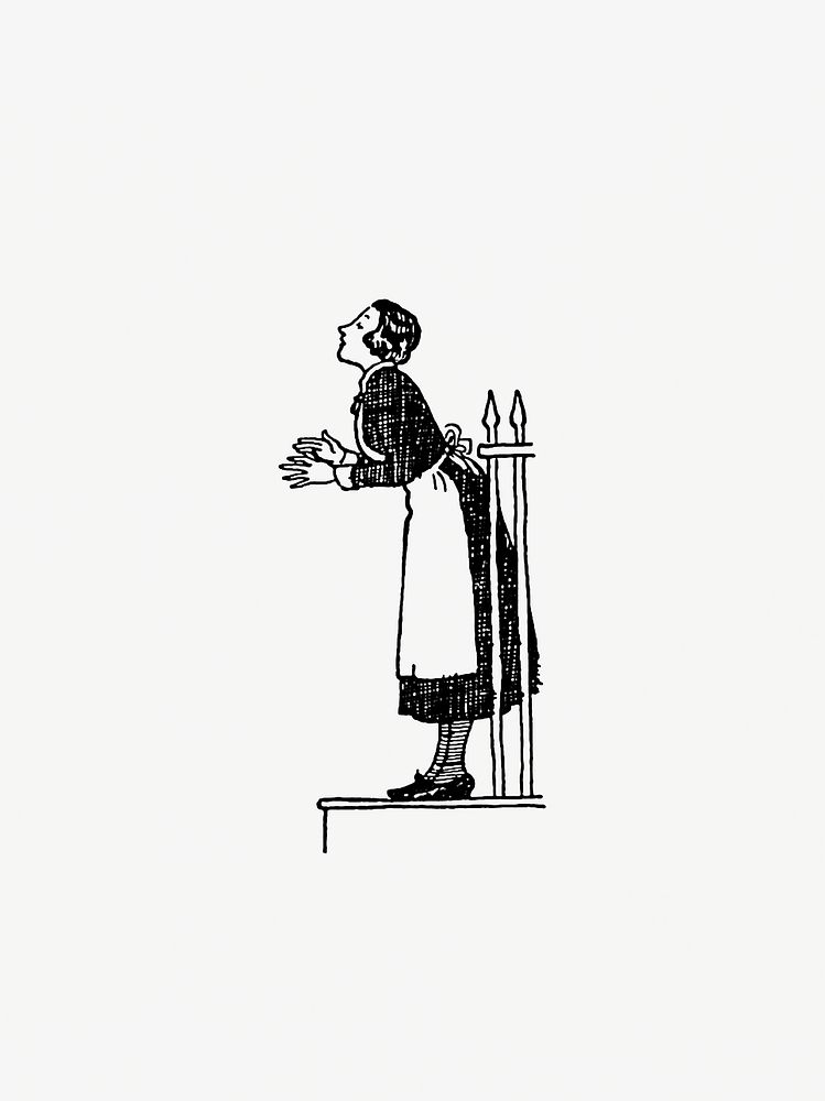 Retro housewife from Laughing Ann, And Other Poems illustrated by George Morrow (1925). Original from the British Library.…