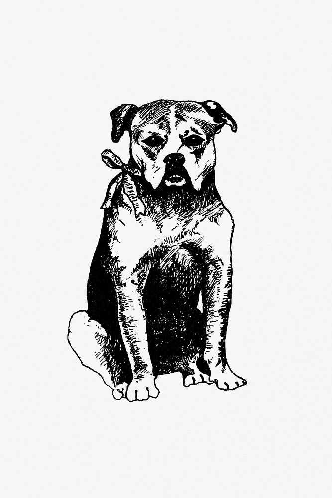 Vintage European style dog engraving from The New Hyperion. From Paris to Marly by Way of the Rhine by Edward Strahan…