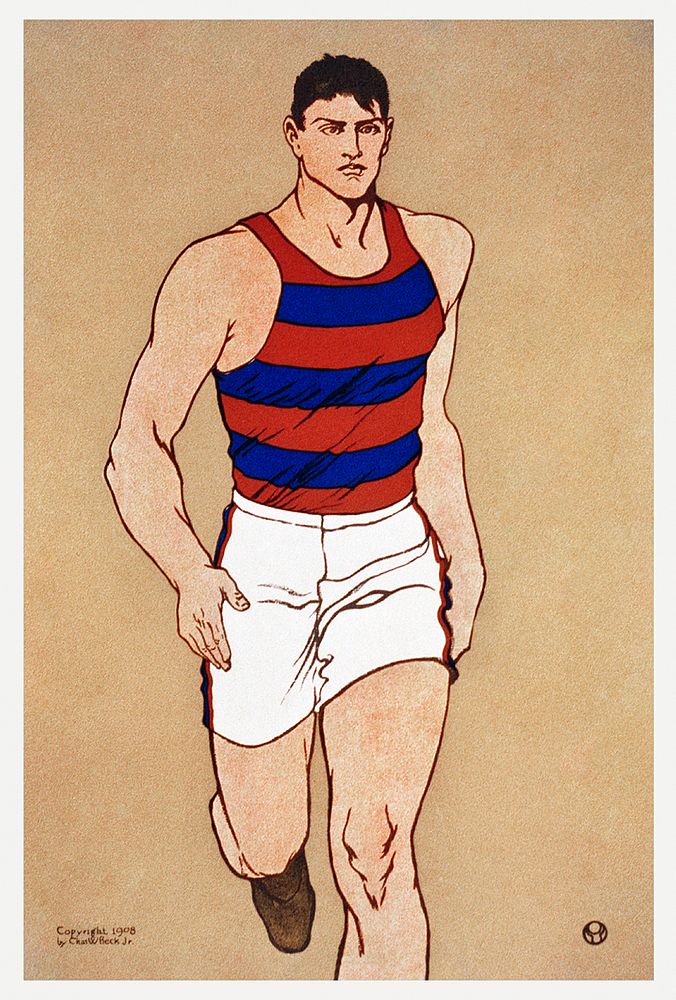 Athlete (ca. 1908) print in high resolution by Edward Penfield. Original from Library of Congress. Digitally enhanced by…