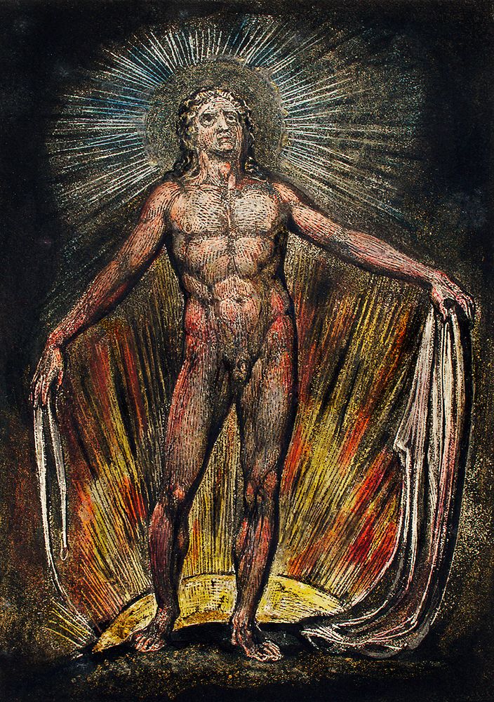 The robe of the promise illustration from Milton: a Poem, To Justify the Ways of God to Men by William Blake (1752-1827).…
