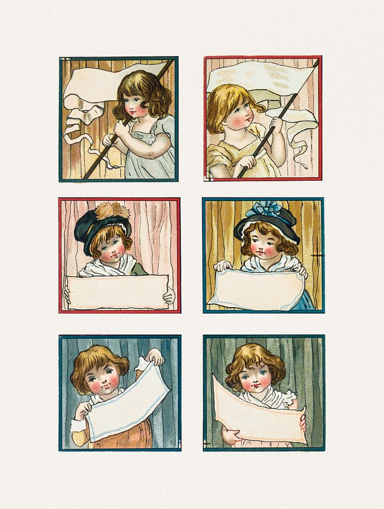 Christmas Card Depicting Children (1865&ndash;1899) by L. Prang & Co. Original from The New York Public Library. Digitally…