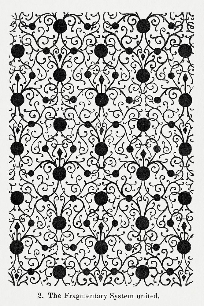 Black floral pattern, Examples of Chinese Ornament selected from objects in the South Kensington Museum and other…