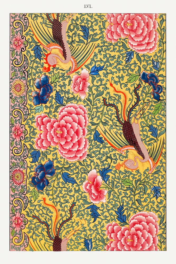 Flower illustration, Examples of Chinese Ornament selected from objects in the South Kensington Museum and other collections…