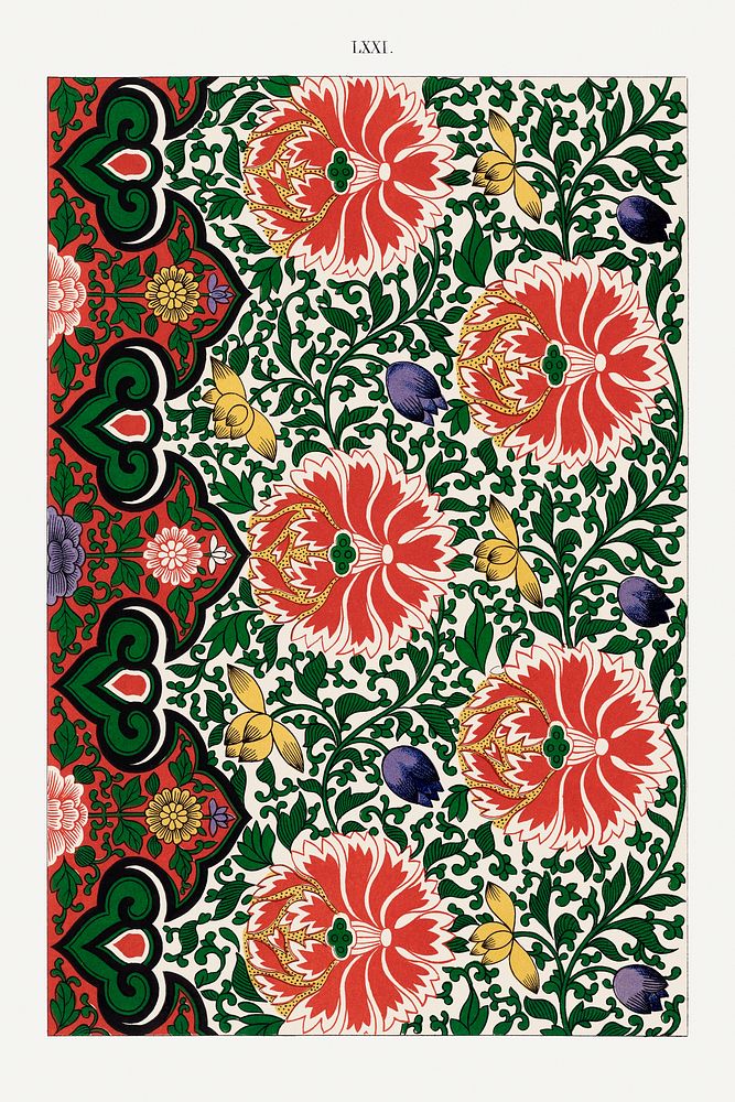 Chinese floral illustration, Examples of Chinese Ornament selected from objects in the South Kensington Museum and other…