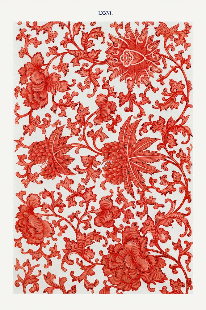 Flower pattern, Examples of Chinese Ornament selected from objects in the South Kensington Museum and other collections by…