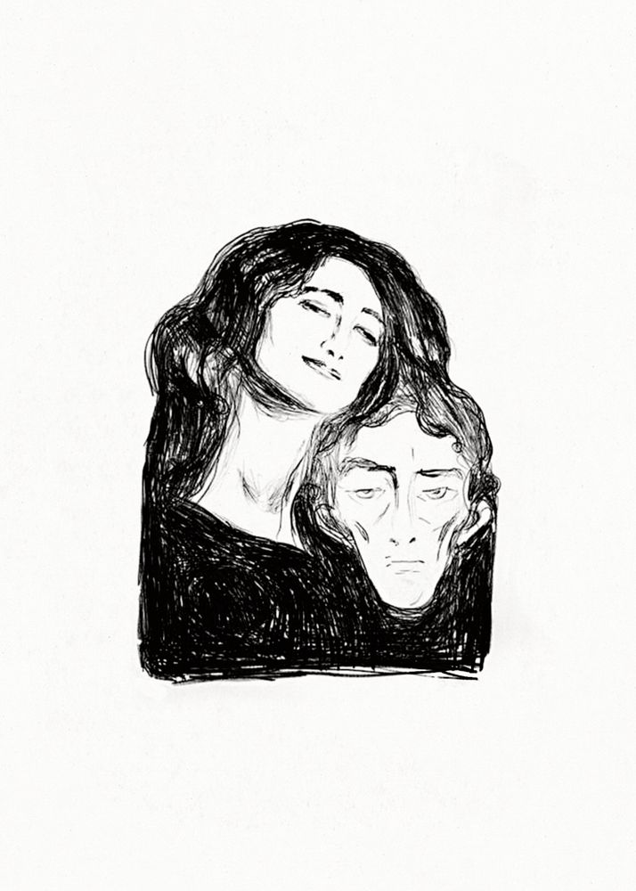 Vintage couple illustration