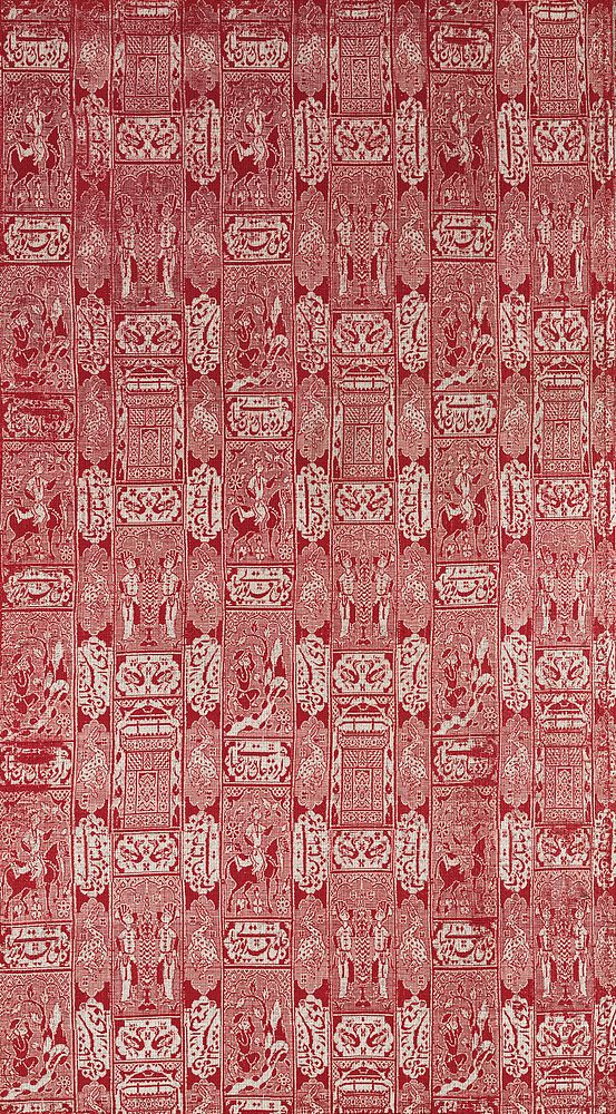 Textile Depicting a Scene from Nizama's Khamsa during the 16th&ndash;17th century. Original from The MET Museum. Digitally…