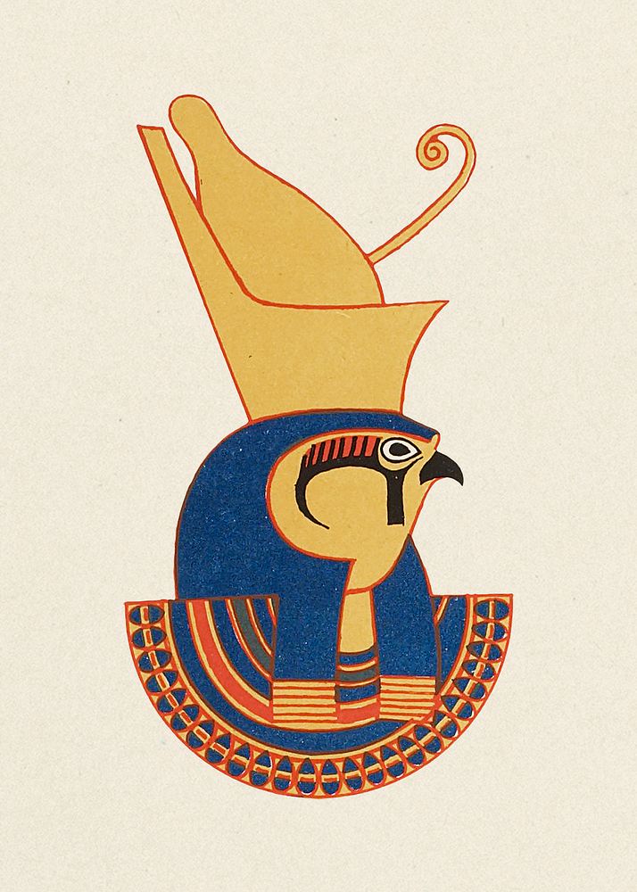 Ancient Horus Egyptian god psd element illustration