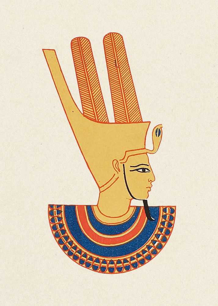 Ancient Osiris Egyptian god psd element illustration