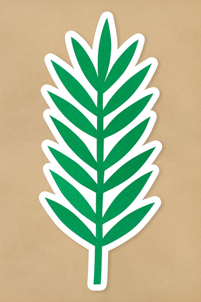 Rowan leaf sticker paper craft mockup