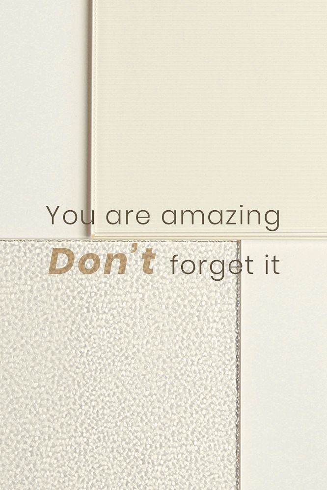 Motivational quote template psd with patterned glass background you are amazing don't forget it 