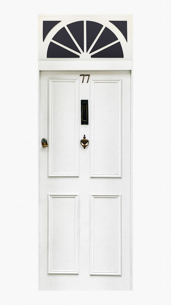 White panel door clipart, modern house exterior design