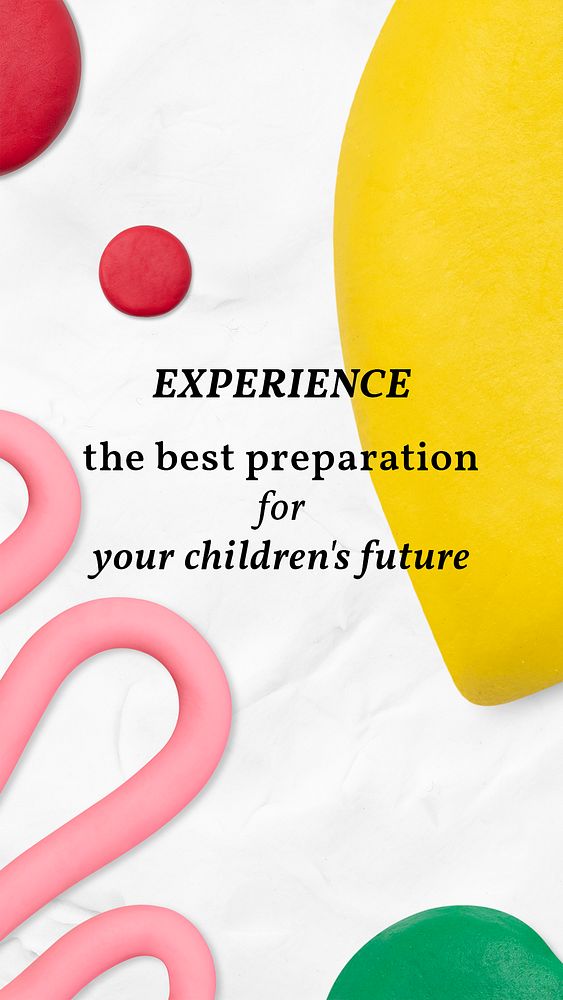 Abstract plasticine clay template psd cute patterned kids education ad banner