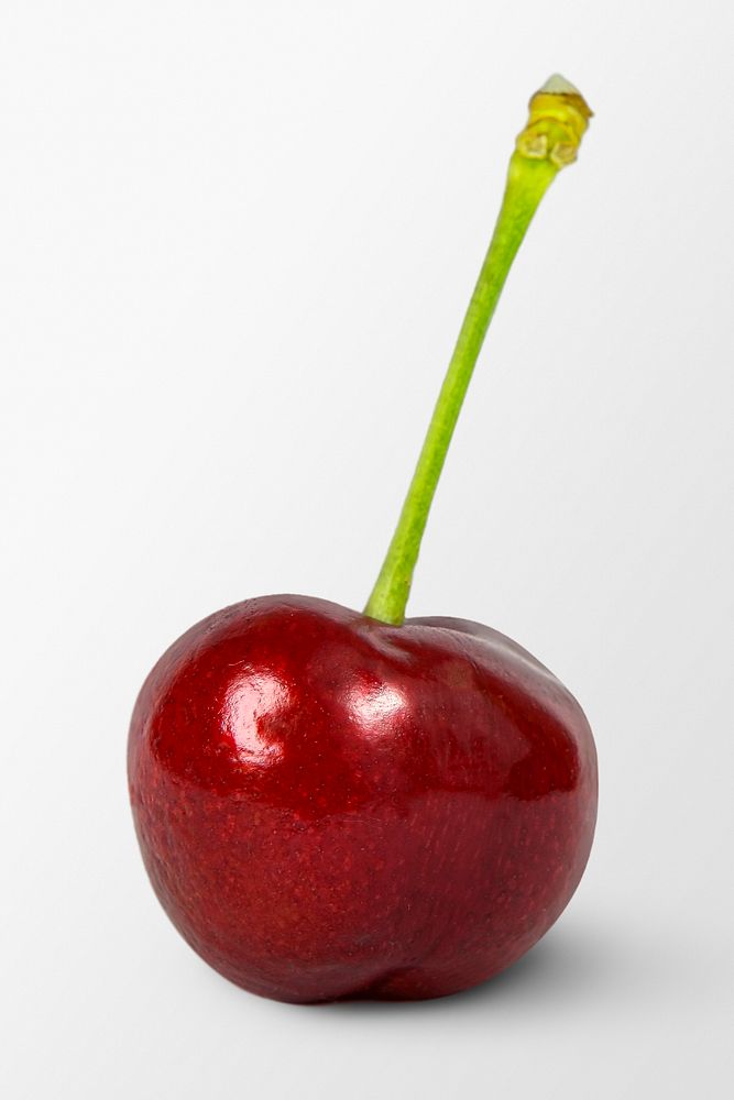 Red cherry clipart, organic fruit on white background