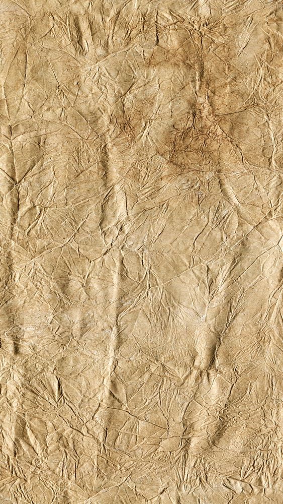 Crumpled paper texture iPhone wallpaper, abstract background