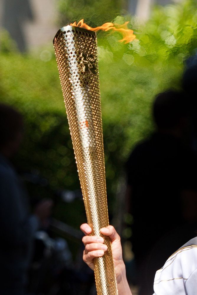 Free Olympic torch public domain CC0 photo.