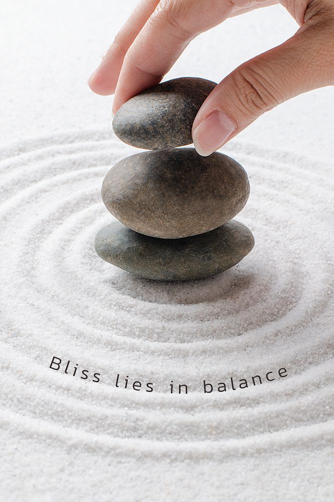 Bliss balance wellness template psd minimal poster