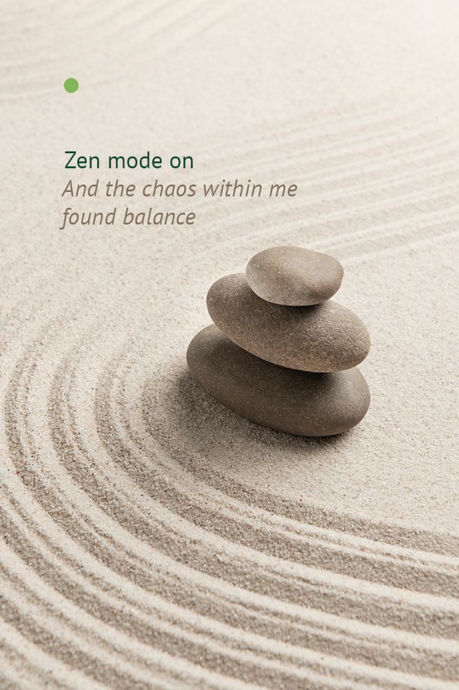 Zen mode wellness template psd minimal poster