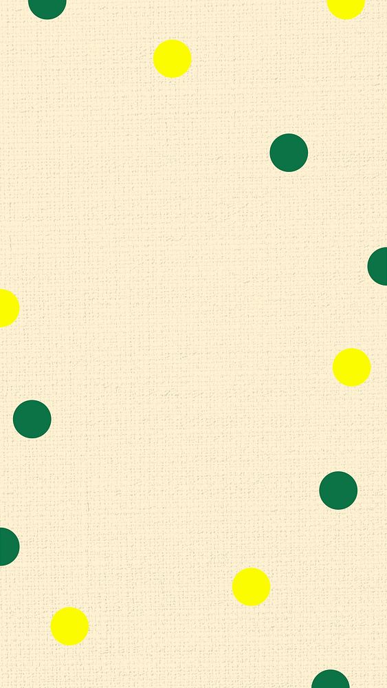 Beige phone wallpaper, dots on paper texture design