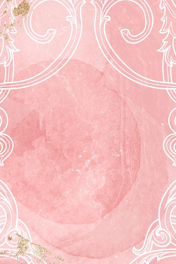 Pink flower background, aesthetic vintage ornamental graphic
