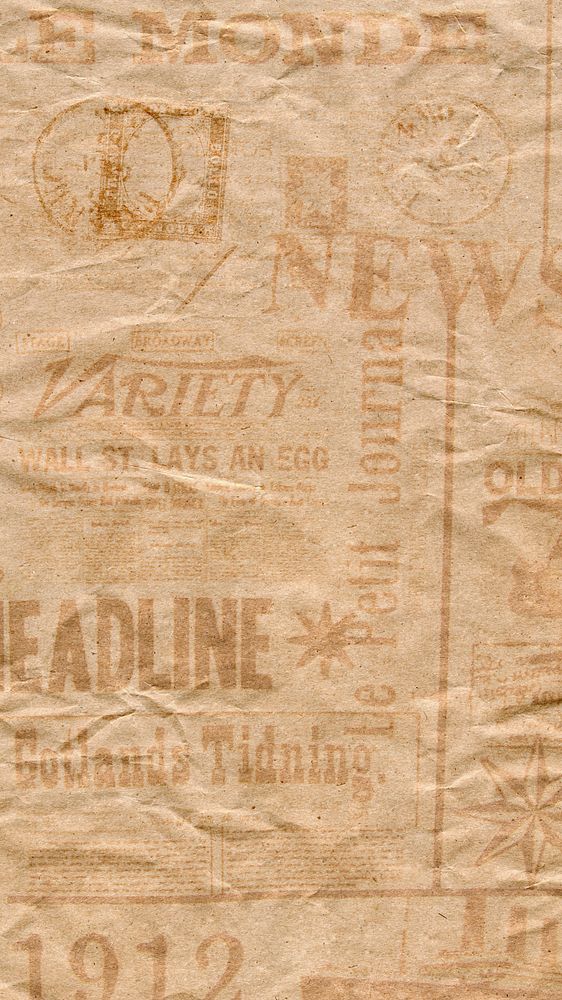 Vintage newspaper iPhone wallpaper texture background