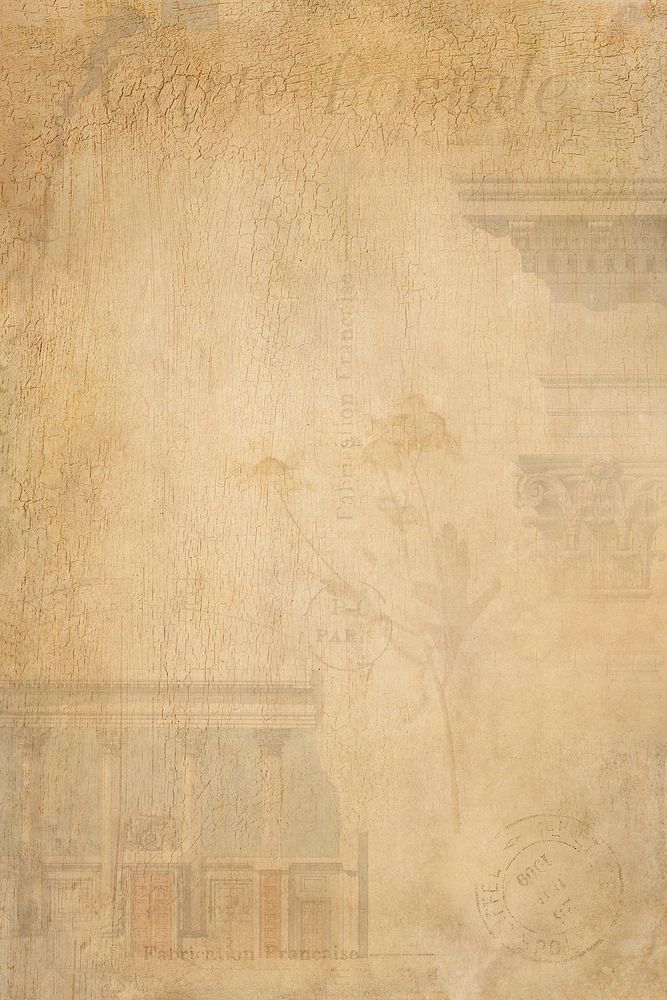 Vintage background with faded architecture illustration