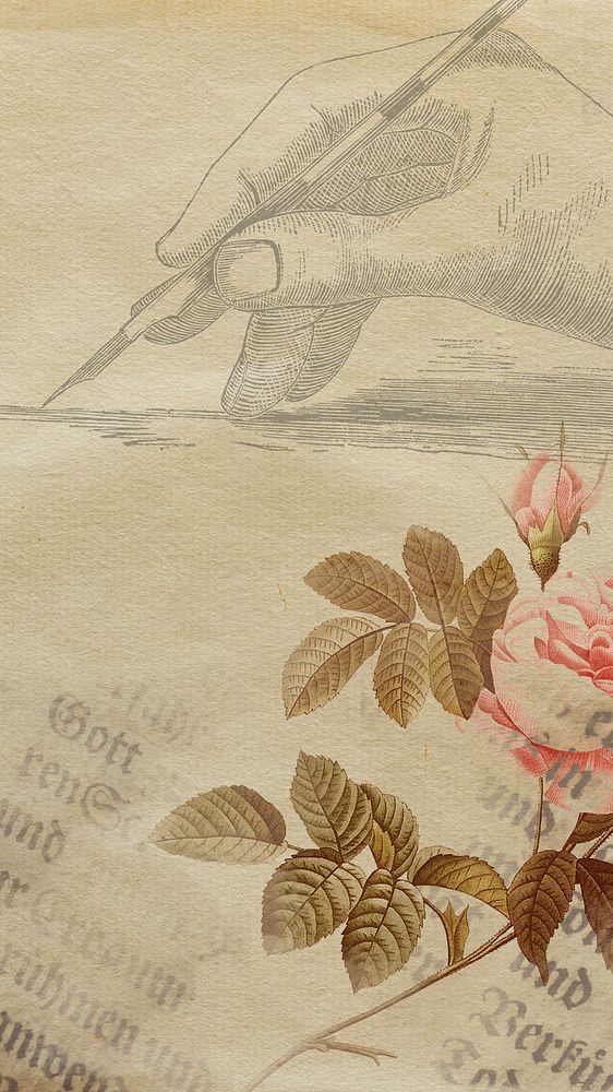 Vintage rose iPhone wallpaper, HD background