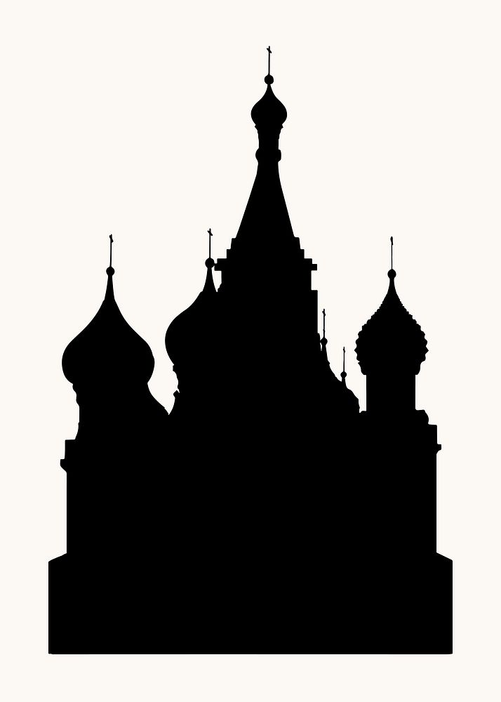 Saint Basil's Cathedral silhouette, Russian | Premium Vector - rawpixel