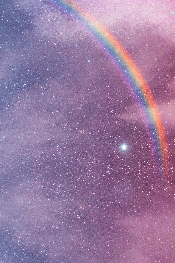 Rainbow Space Background, Pink Galaxy 