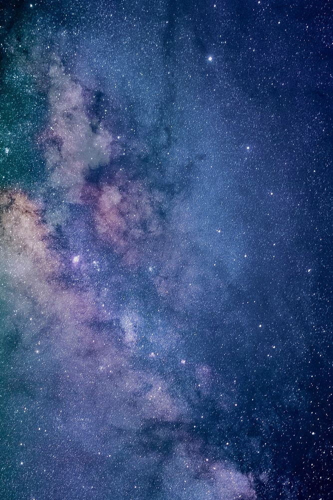 Aesthetic space background, milky way in the sky