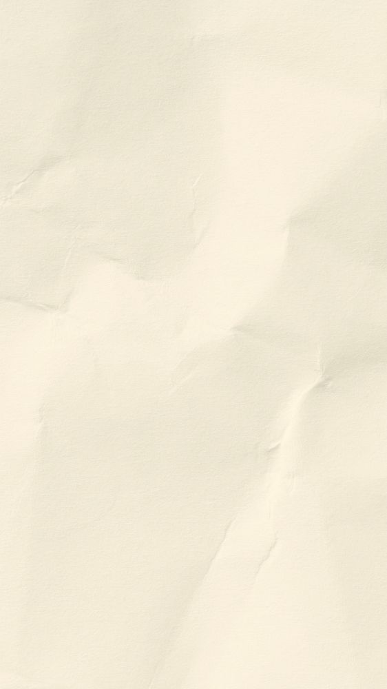 Cream paper mobile wallpaper, crumpled texture design