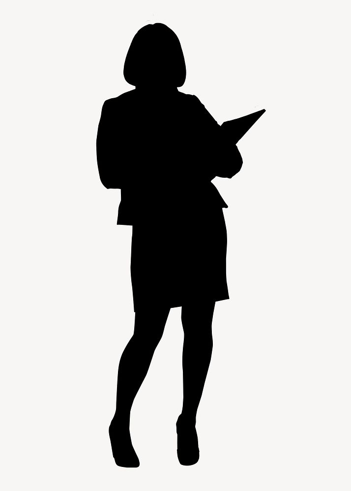 Businesswoman silhouette, project manager, job, career concept
